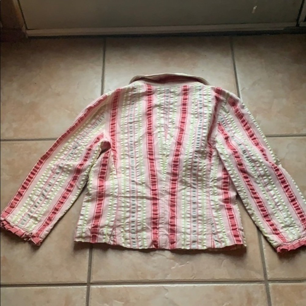 CAbi Pink and Cream Striped Blazer - Picture 7 of 7